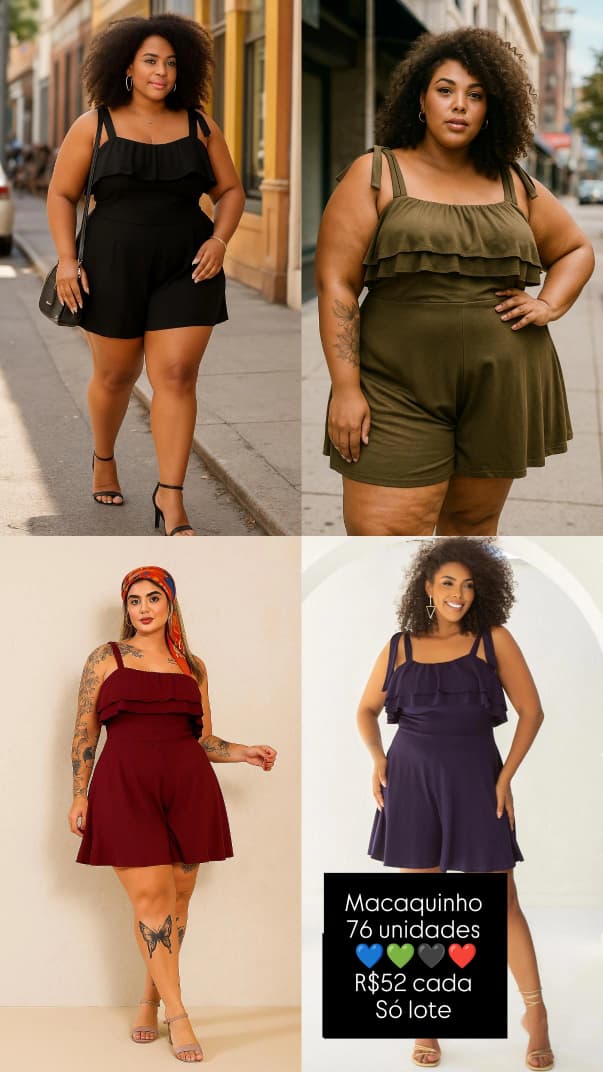 MACAQUINHO PLUS SIZE FEMININO DO 42 AO 60  - Imagem 2